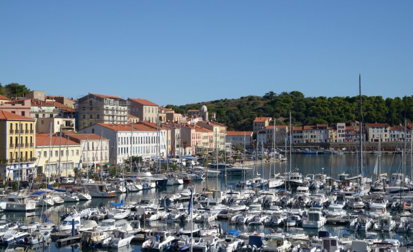 General view of Port-Vendre and the marina